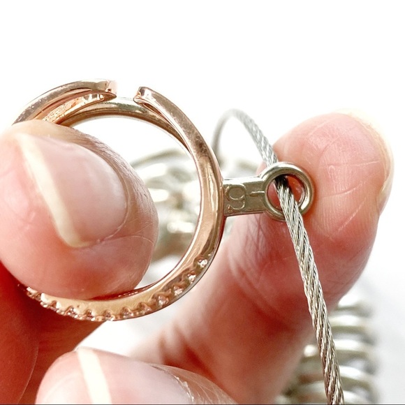 Delicate Sweethearts Crystal Rose Gold Pave Ring - Picture 6 of 6